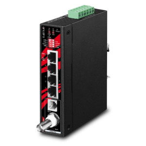 Antaira IVC-4011-T-V2 Gigabit Ethernet Extender over VDSL Converter, 4 RJ-45, 1 VDSL 